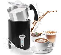 Duronic MF500 BK Mousseur à Lait électrique automatique 550W Pour café cappuccino latte chocolat chaud thé Mousse chaude ou froide et lait chaud Capacité 500 ml Pot en inox
