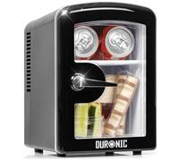 Duronic MFW4 BK Mini réfrigérateur 42W 4 litres Jusqu'à 6 cannettes Glacière pour snacks boisson lait maternel cosmétique médicament