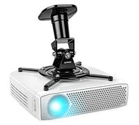 Duronic PB01XB Support pour vidéoprojecteur à fixer au plafond | Rotatif 360° Inclinable 180° Pivotant 180° Charge maximale 10 kg Idéal pour home cinema présentations conférences