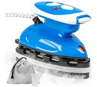 Duronic SI2 BE Fer à repasser à vapeur de voyage 375W Léger et compact 762 g Semelle antiadhésive Réservoir de 50 ml Avec brosse et pochette de transport