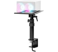 Duronic SPS15 Support d’Enceintes pour Bureau Hauteur Ajustable de 26,4 à 40,5 cm Inclinable et Rotatif Plateau de 24 x 20 cm Pince de Fixation Home Cinema Studio d’Enregistrement