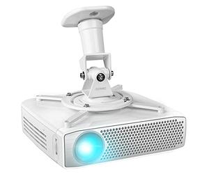 Duronic Support de projecteur PB07XB | Support de Fixation pour Plafond | Capacité de 10 kg | Universel | Robuste | Fixations incluses | Rotation à 360 °, Pivote à 180 °, Inclinaison à 180° pour Une
