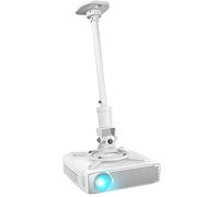 Duronic Support de projecteur PB08XL | Support de Fixation Extra Long pour Plafond | Capacité de 10 kg | Universel | Robuste | Fixations incluses | Rotation à 360°, Pivote à 180°, Inclinaison à 180°