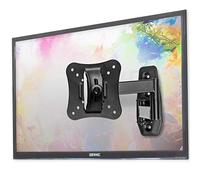 Duronic TVB0920 Support TV Mural pour écran de télévision 13 à 30 Pouces | Support TV avec bras extenseur Fixation murale VESA 50 100 Rotatif 180° Inclinable 20° Pivot 180° Charge max 18 kg