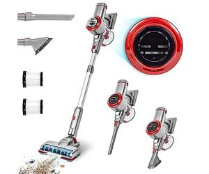Duronic VC24 Balai électrique Rechargeable 220 W | 3 Vitesses | Aspirateur et aspirateur sans Fil | Batterie Rechargeable | Autonomie 50 Min | sans Sac | Filtre HEPA | Tapis et sols
