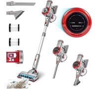 Duronic VC28 Balai électrique Rechargeable 220 W avec 2 Piles | 3 Vitesses | Aspirateur et aspirateur sans Fil | Batterie Rechargeable | Autonomie 50 Min | sans Sac | Filtre HEPA