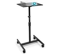 Duronic WPS20 Support pour projecteur/Ordinateur Portable | Table multiusage à roulettes | Hauteur Ajustable 67-99 cm | Manuel | Capacité 10 kg | Bords sécurisés et Sangle de sécurité