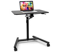 Duronic WPS37 Support de projecteur/Bureau Assis-Debout Table à multiusage à roulettes Hauteur Ajustable 75-105 cm Manuel Support pour téléphone Capacité 10kg Large Plateforme