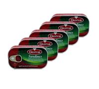 Durra - Lot 5x Sardine piquante à l'huile de soja - Boîte 125g