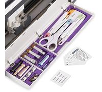 Duryeo Bac de rangement pour outils, compatible avec Cricut Maker 4 Maker 3 & Maker, kit d'outils de tiroir, étagère, boîtier de lame, organisateur d'accessoires de pointe (violet, boîtier de lame et