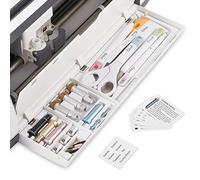 Duryeo Insert de rangement pour outils compatible avec Cricut Maker 3 & Maker, plateau de kit d'outils de désherbage, boîtier de lames, organiseur d'accessoires à pointe rapide (blanc, boîtier de