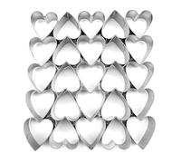 Dusarls Mini emporte-pièce de Coeur, Acier Inoxydable 25 cavité Petit emporte-pièce de Forme de Coeur pour des moules de Biscuit de Mariage de Valentine