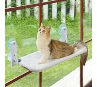 Duscdesp Hamac pour chat - Pliable - Avec ventouses puissantes - Rebord de fenêtre avec rembourrage en tissu double face lavable