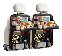 Duscdesp Zweierpack Lot de 2 organiseurs de siège de voiture pliables en tissu Oxford imperméable et bandoulière réglable