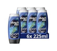 Duschdas Gel douche et shampooing sport 3 en 1 avec formule parfumée Fresh Energy pour un début rafraîchissant de la journée, 6 x 225 ml