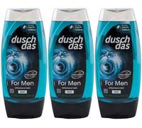 Duschdas Gel Douche pour Hommes 3 X 225ml Sans Mikroplastik Ph Peau Neutre 3in1