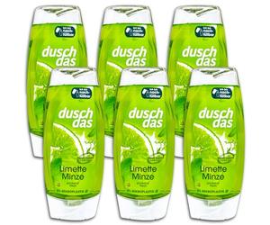 Duschdas Lot de 6 gels douche citron vert menthe 6 x 225 ml