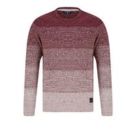 Dusen Graduated Colour Block Knitted Jumper in Claret - Tokyo Laundry - XL