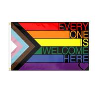 Dusenly Drapeau arc-en-ciel Gay Pride de 0,9 x 1,5 m - Bannière pour défilés LGBT, carnavals, célébrations Love Always Wins