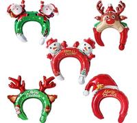 Dusenly Lot de 10 bandeaux gonflables Joyeux Noël avec ballons pour cheveux