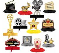 Dusenly Lot de 12 centres de table en nid d'abeille 3D pour fête d'anniversaire