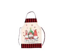 Dusenly Tabliers de Noël pour hommes et femmes - Tablier de Père Noël - Tablier de cuisine en toile de jute pour fête de Noël - Fournitures de cuisine à la maison