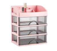 Dusinet de bureau Box-Practical Maquillage Conteneur de stockage avec une grande capacité, organisateur de cosmétiques | Utiliser la coiffeuse, la coffre des tiroirs, le bureau, la chambre, la salle d