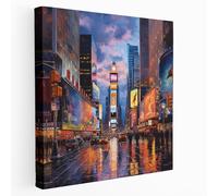 Dusk at Times Square Impression sur toile 50,8 x 50,8 cm