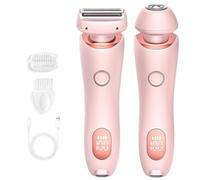 Dusk Razor for Women, Glide Pro 3.0 Shaver, 2 in 1 Wet & Dry Waterproof Electric Razor with Removable Head, for Bikini Area, Leg, Arm, Underarm (Pink)