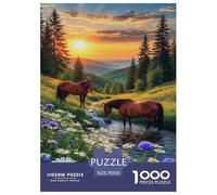 Dusk Scenery in The Montagnes Puzzles 1000 Pièces Cadeau Unique Intéressant Jeu Éduchatif Challenge Toy À De Qualité Supérieure Peinture Art pour Adultes Et Enfants À Partir De 14 Ans 70x50cm/1000pcs