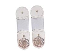 DuskHaven 1 Paire Lacets de Patinage Artistique Protège Lacets Patins Bande Élastique Attache Fleurs Couvre Ceinture Fixe pour Entraînement Sport Hiver Danse Ad, Blanc