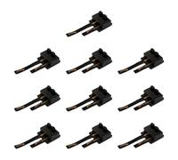 DuskHaven 10 Bornes de Connexion pour Modélisme Ferroviaire à L'échelle Ho, Boîtier de Distribution électrique, échelle 1/87, Accessoires pour Modélisme Fer, Noir