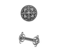 DuskHaven 2 Broches Vintage Médiévales Vikings Représentant Une Cape, Un Une Boucle.