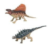DuskHaven 2 Figurines de Dinosaures Réalistes, Jouets de Simulation de Créatures Préhistoriques, Petites Figurines de Dinosaures pour Enfants, Cadeau à, Modèle A