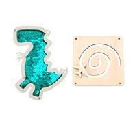DuskHaven 2 Pièces Accessoires de Planche D'activité Partie Jouet éducatif Précoce Compétence de Base Portable pour Garçons Filles âgés de 3 4 5 6 Cadeaux de Va, Vert