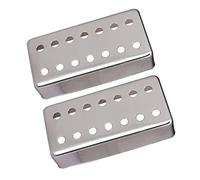 DuskHaven 2 Pièces Couvercle Humbucker Guitare Électrique à Double Bobinage Boîtier à 14 Trous pour 7 Cordes Fabriqué En Laiton Utilisation Pratique Adaptée Pou, Argent