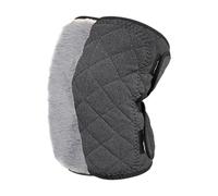 DuskHaven 2 Pièces Genouillères Hiver Genoux Jambières Épaisses Polyester Doublure Chaude Ajustables Convient Sport Ski Pêche Randonnée, Gris Foncé avec Peluche