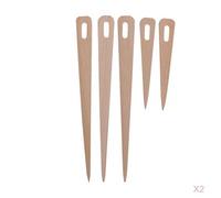 DuskHaven 2 X 5 Pièces de Navettes en Bois pour Tricot et Tissage, en Forme D'aiguilles, Outil de Bricolage 11/20 Cm