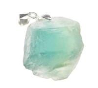 DuskHaven 3 Pendentifs En Cristal Naturel, Pierre Colorée En Fluorite Verte et Bleue, Pierre Originale, 3 pièces