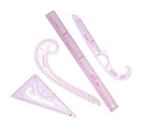DuskHaven 3 Pièces Règle de Couture Règle Patronnage Règle Courbe Outil de Mesure pour Dessin de Vêtements Création Textile Adapté à Étudiants Designers, 4 PIÈCES