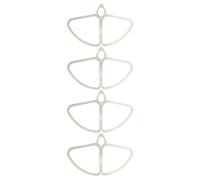 DuskHaven 4 Pièces Bague de Protection Hélice 4 Couvre- Anneau Sécurité Protection Antichoc en Plastique Adapté pour Drone Pièces Détachées, Blanc