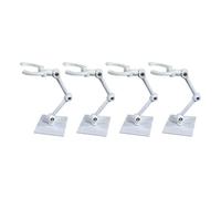 DuskHaven 4 Pièces Présentoir Figurine Support Action Base Socle Modèle Plastique Réglable Riser Holder Adaptable Convient pour Collection Exposition Jeu Fête