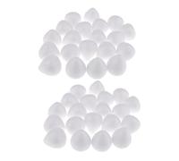 DuskHaven 40 Pièces Boules Polystyrène Artisanat Modélisme Matériau Mousse Surface Douce Facile à Peindre Adaptées Fête Shower Maison 30mm×35mm, 40 pièces