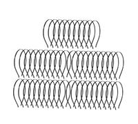 DuskHaven 60 Pièces Bandeaux Cheveux Métal Accessoires Serre-têtes Vides DIY Cadre Fil à Façonner Base Tiara Couronne pour Décorer Convient pour Atelier Créatif, Noir