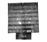 DuskHaven 7 Rangées de Pochettes Transparentes pour Agenda, Tableau de Poche pour Aide Pédagogique, Tableau de Poche pour La Classe pour Cartes de Grammaire, Ba, Noir