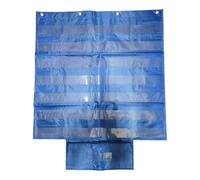 DuskHaven 7 Rangées de Pochettes Transparentes pour Agenda, Tableau de Poche pour Aide Pédagogique, Tableau de Poche pour La Classe pour Cartes de Grammaire, Ba, Bleu