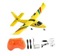 DuskHaven Avion RC 2 Canaux Prêt à Voler avec Hélices, Temps de de 15 Minutes, Planeur RC pour Filles et Garçons, Cadeaux de Vacances, Cadeaux D'anniver, 1 pile jaune