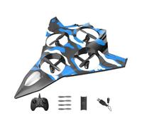 DuskHaven Avion Télécommandé Quadcopter Hélicoptère Jouet Planeur RC Fonction Maintien d'Altitude Matériau PP Léger Adapté pour Adultes Débutants Fêtes, Bleu avec 1 Batterie