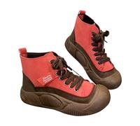 DuskHaven Baskets Montantes Chaussures Décontractées Femme élégantes à Semelles épaisses Dames Bottines Chaussures de Marche pour Courir Trekking Hiver Automne, 36