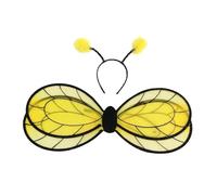 DuskHaven Bee Wing Costume Bee Wing Accessoire Déguisement Bandeau Polyester pour Adultes Enfants Port Confortable Convient pour Anniversaire Spectacle Fête Séa, Jaune